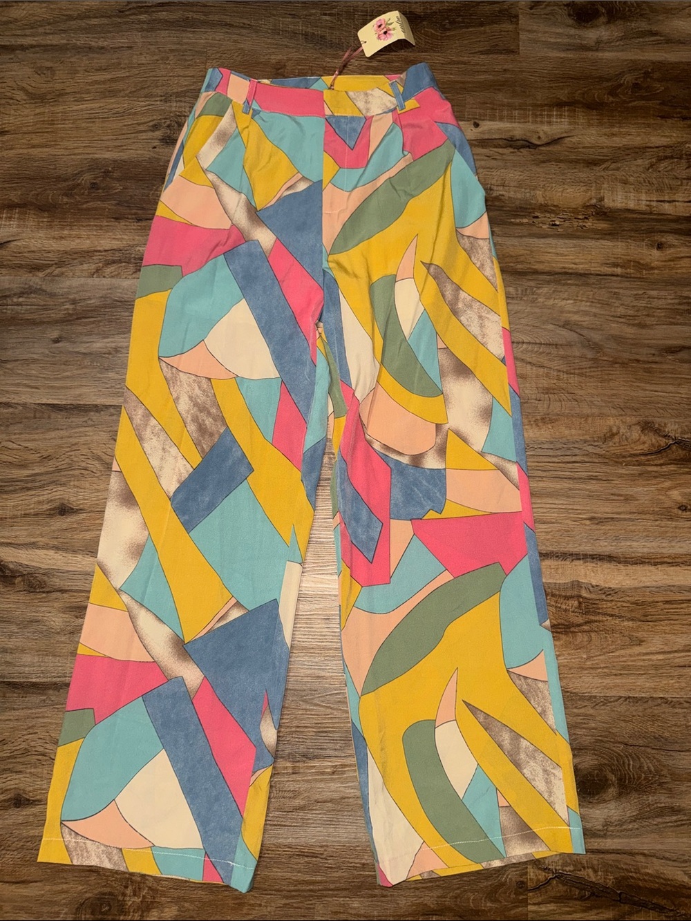Colorblock Wide-Leg Pants - Picture 2 of 12